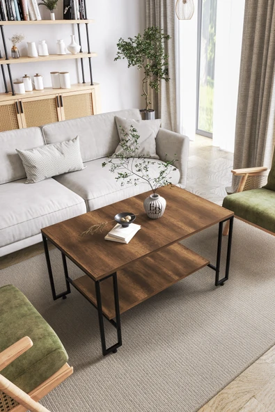 Orta Sehpa , Nury Tekerlekli Orta Sehpa Takımı , Siyah Metal - Barok Tabla ürün görseli