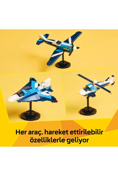 LEGO ® Creator 3’ü 1 Arada Uçak: Yarış Uçağı 31160 - 7+ Çocuklar için Yaratıcı Oyuncak Yapım Seti (178P) - Resim 7