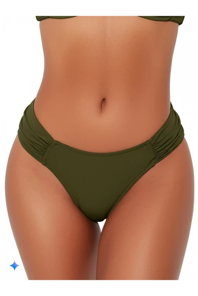 Zi 4 Renk 1 Paket Kırmızı - Turuncu - Haki - Siyah Kalın Kenar Dar Kalıp Bikini Altı ürün görseli