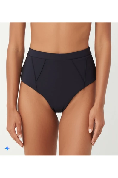 Zi 2 Renk 1 paket Siyah -Pembe Yüksek Bel Bikini Altı - Resim 3