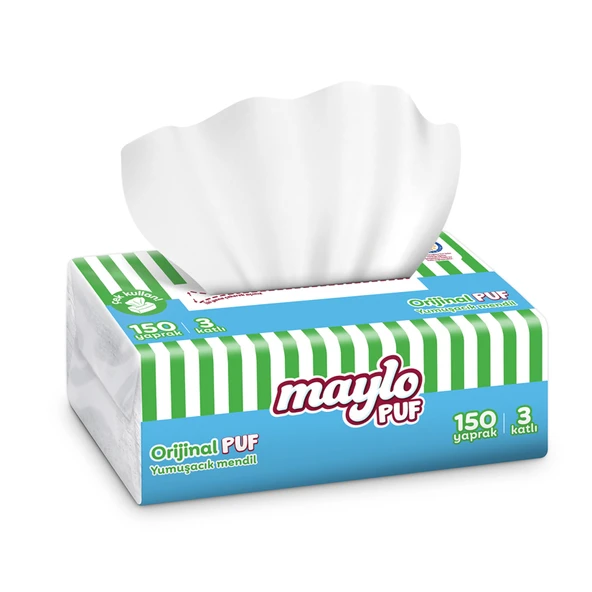 Maylo Puf Mendil 3 Katlı 150 Yaprak - Resim 2