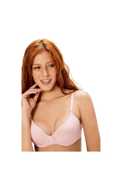 Zi Pembe Boş Kap Mikro Tulumlu Sütyen Takım - Resim 3