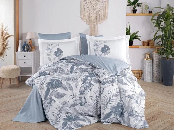 Hobby Çift Kişilik Poplin Nevresim Tiffany Denim ürün görseli