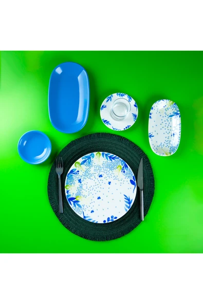 Aryıldız Blue Mimosa 19 Parça 4 Kişilik Kahvaltı Takımı - Resim 4
