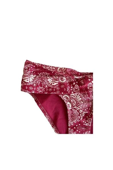 Zi Kırmı Büküm Kalın Kenarlı Bikini Altı - Resim 4