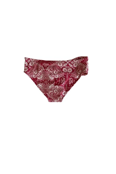 Zi Kırmı Büküm Kalın Kenarlı Bikini Altı - Resim 3