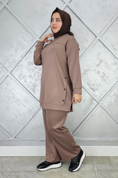 KADIN ÇIT ÇIT DETAYLI TESETTÜR TAKIM - Resim 5