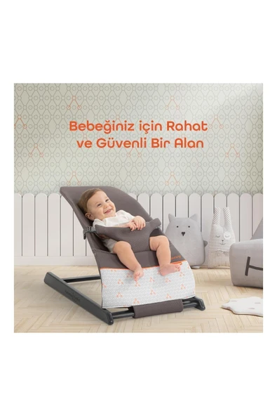 Gezenbebe Bouncy Ev Tipi Ana Kucağı - Powder - Resim 3