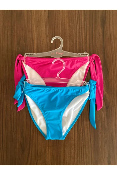 Zi 2 Renk 1 Paket Pembe-açık Mavi Kalın Ip Bağcıklı Bikini Altı ürün görseli