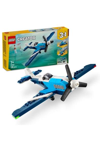 LEGO ® Creator 3’ü 1 Arada Uçak: Yarış Uçağı 31160 - 7+ Çocuklar için Yaratıcı Oyuncak Yapım Seti (178P) ürün görseli