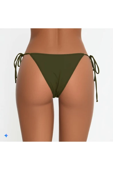 Zi Haki Kenarları Ince Ip Bağlama Detaylı Bikini Altı - Resim 2