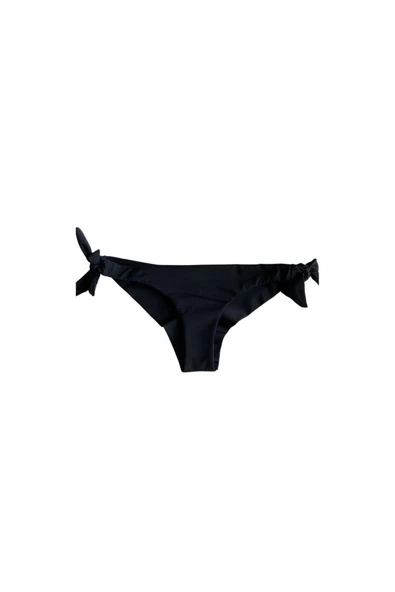 Zi Siyah Brelya Kalın Ip Bağlamalı Bikini Altı - Resim 3