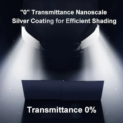 Otomatik Katlanır Araba Otobüs Kamyon Güneşliği UV Korumalı Isı Yalıtımlı Ön Cam Güneşlik 2'li 70x120cm - Resim 5