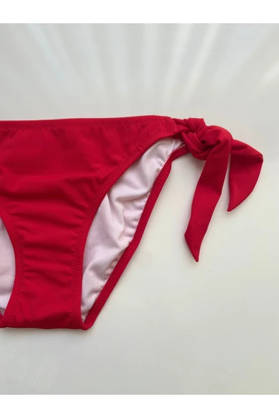 Zi 2 Renk 1 Paket Kırmı-açık Mavi Kalın Ip Bağcıklı Bikini Altı - Resim 6