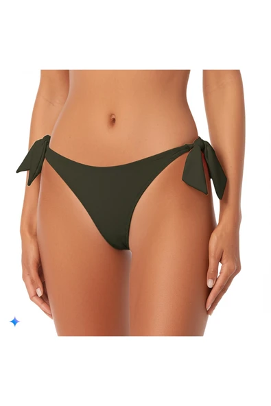 Zi Haki Brezilya Kalın İp Bağlamalı Bikini Altı ürün görseli