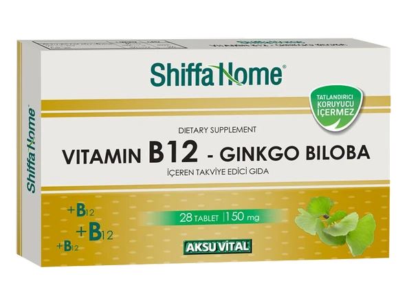 Shiffa Home Vitamin B12-Gingko Biloba Tablet 28 Tablet ürün görseli