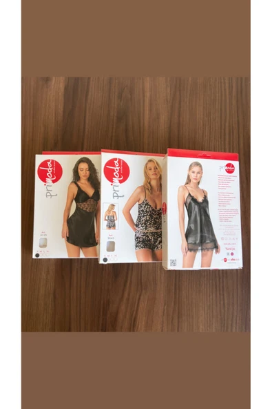 Zi 3 Adet 1 Paket iç giyim 2 Adet Gecelik 1 Adet Baby doll - Resim 2
