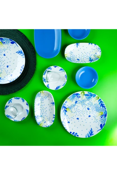 Aryıldız Blue Mimosa 19 Parça 4 Kişilik Kahvaltı Takımı - Resim 3