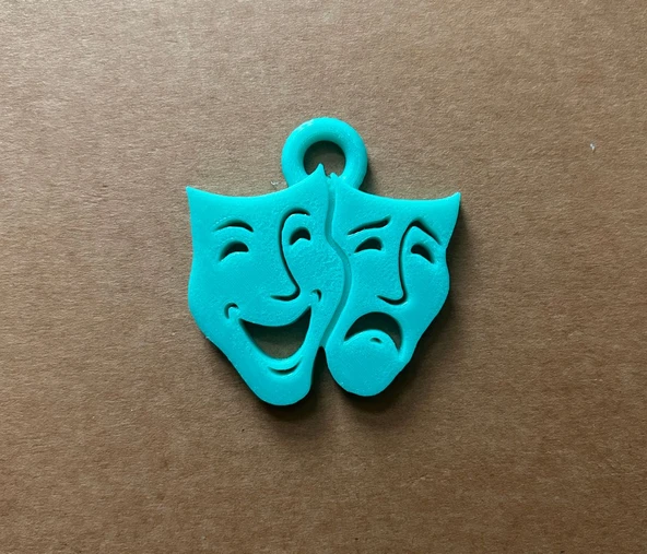 Byr Komedi Trajedi Maskeleri (Sadece Plastik Aparattır!!!) 3D ürün görseli