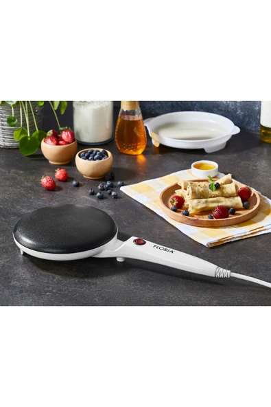 ZLN7911 Elektrikli Krep Makinesi | 700W | Yapışmaz Yüzey | BPA Free | Beyaz - Resim 3