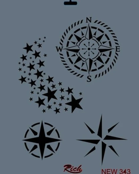 Rich New Seri N-343 Stencil 35x25 cm ürün görseli