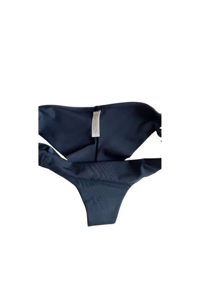 Zi Siyah Brelya Kalın Ip Bağlamalı Bikini Altı - Resim 5