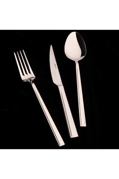 Jumbo Athena 6 Kişilik 18 Parça Yemek Çatal Kaşık Bıçak Takımı - Resim 6
