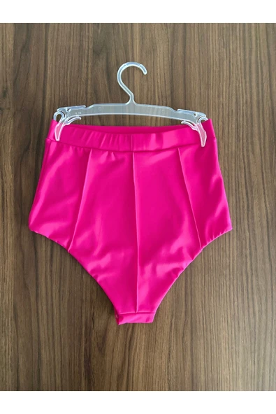 Zi 2 Renk 1 paket Siyah -Pembe Yüksek Bel Bikini Altı - Resim 7