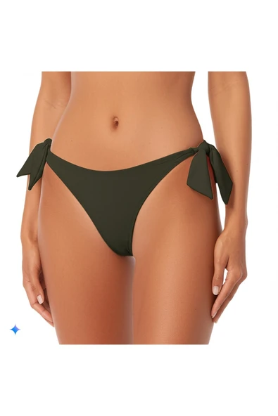 Zi 2 Renk 1 Paket Mavi-Haki Brezilya Model Bikini Altı - Resim 8