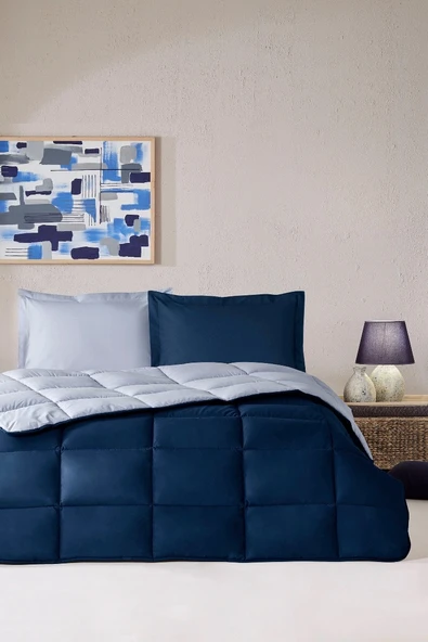 Özdilek %100 Pamuk (Çarşafı Lastikli) Tek Kişilik Yatak Seti-Colourist Pasifik Okyanus - Resim 2