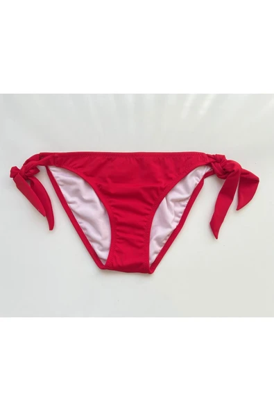 Zi 2 Renk 1 Paket Kırmı-açık Mavi Kalın Ip Bağcıklı Bikini Altı - Resim 4