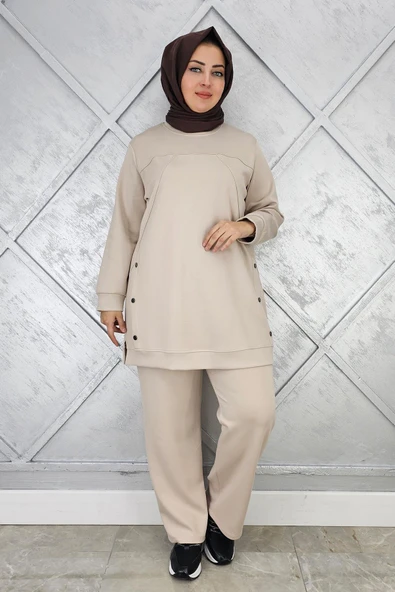 KADIN ÇIT ÇIT DETAYLI TESETTÜR TAKIM - Resim 4