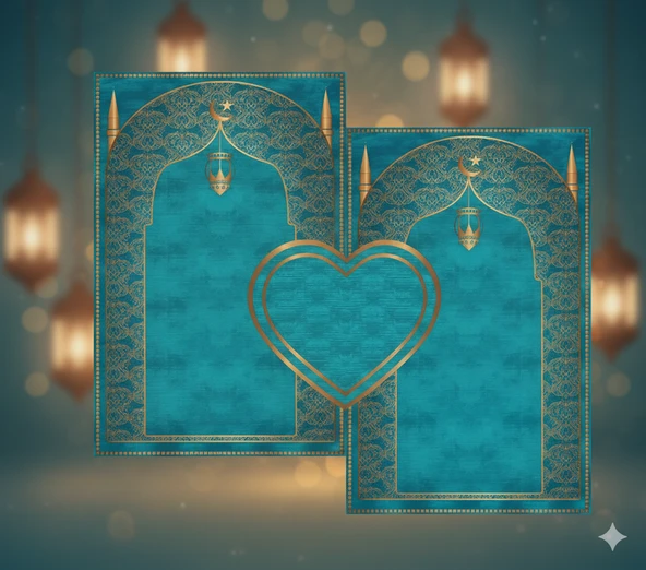 Çift Seccadesi Diz Acıtmaz Yumuşak Namazlık Turkuaz ürün görseli 1