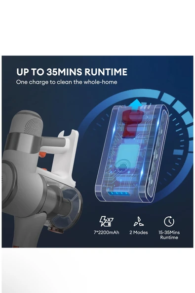 Sumptuous Ultenic U10 Pro Kablosuz Dikey Süpürge - Resim 6