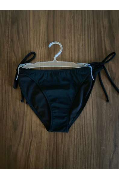 Zi 2 RENK 1 PAKET SİYAH-NAR ÇİÇEĞİ İNCE İP BAĞCIKLI BİKİNİ ALTI - Resim 5