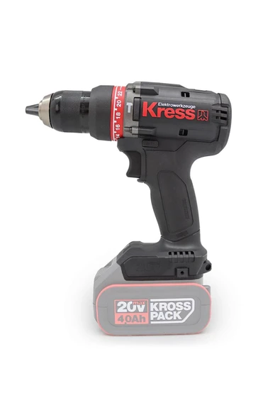 Kress KUC31.91 20Volt Kömürsüz Profesyonel Şarjlı Darbeli Matkap (Akü Dahil Değildir) - Resim 2