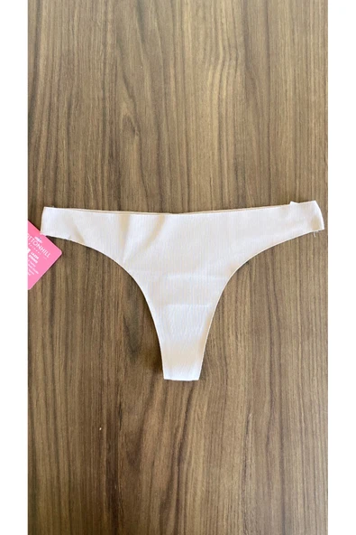 Zi 5 ADET 1 PAKET Kahve Basic Klasik Lazer Kesim Kadın Tanga Külot - Resim 3