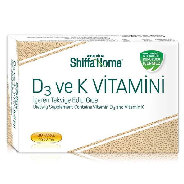 Shiffa Home D3 ve K2 Vitamini 1340 mg 30 Softjel ürün görseli