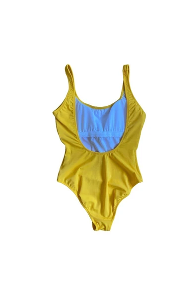 Zi Sarı Çok Dar Kalıp Girl Power Baskılı Mayo - Resim 5