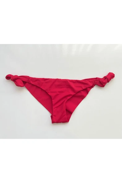 Zi Kırmı Brelya Model Ip Bağcıklı Bikini Altı - Resim 6