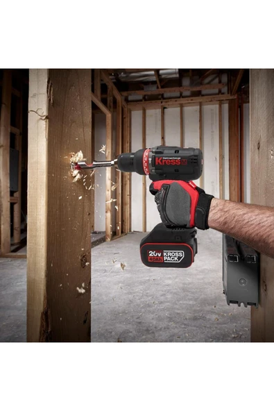 Kress KUC31.91 20Volt Kömürsüz Profesyonel Şarjlı Darbeli Matkap (Akü Dahil Değildir) - Resim 5