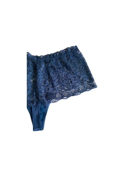 Zi Petrol Yeşili Transparan Dantelli Tanga Şort Külot - Resim 6