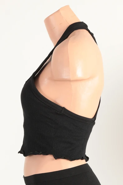 DoReMi Kaplı Sırt Detaylı Crop Atlet - Resim 2