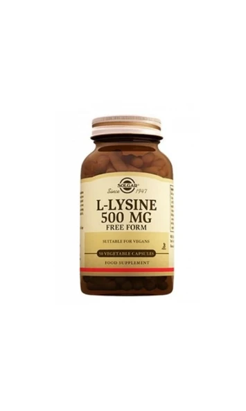Solgar L-Lysine 500 Mg 50 Kapsül ürün görseli 1