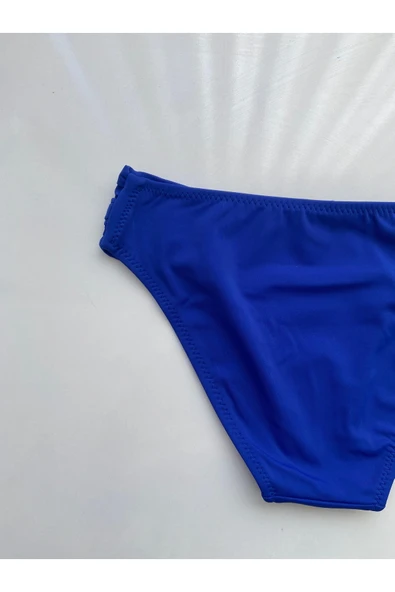 Zi Mavi Çok Dar Kalıp Kalın Kenarlı Bikini Altı - Resim 7