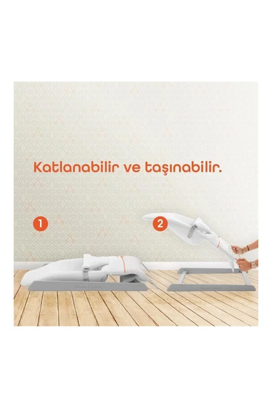Gezenbebe Bouncy Ev Tipi Ana Kucağı - Powder - Resim 8