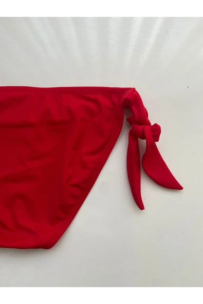 Zi 2 Renk 1 Paket Kırmı-açık Mavi Kalın Ip Bağcıklı Bikini Altı - Resim 7