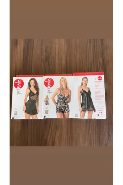 Zi 3 Adet 1 Paket iç giyim 2 Adet Gecelik 1 Adet Baby doll ürün görseli