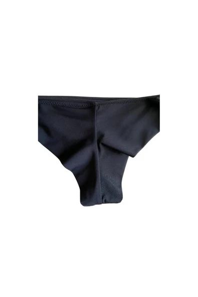 Zi Siyah Brelya Kalın Ip Bağlamalı Bikini Altı - Resim 7