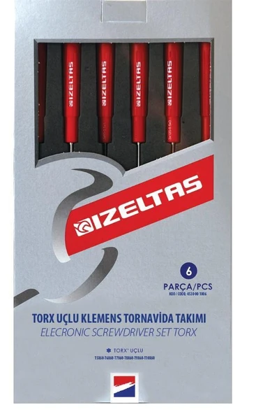 İzeltaş 4530 Elektronikçi Torx Tornavida Seti 6 Parça ürün görseli